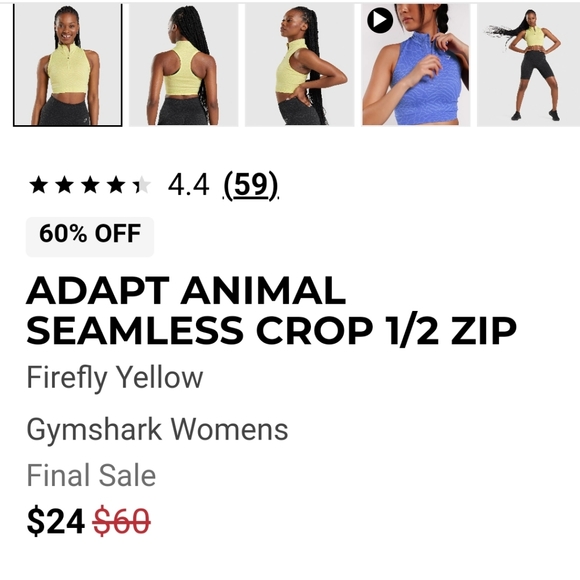 Gymshark seamless crop - Picture 3 of 8